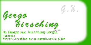 gergo wirsching business card